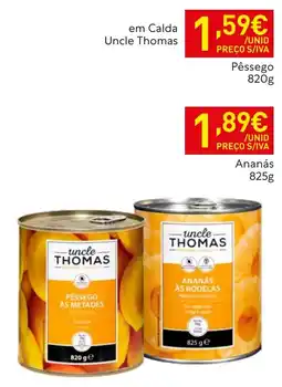 Recheio Uncle Thomas pêssego às metades promoção