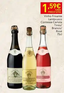 Recheio Vinho Frisante Lambrusco Contessa Carlota promoção