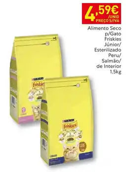 Recheio Alimento Seco p/Gato Friskies Júnior/ Esterilizado Peru/ Salmão/ de Interior promoção