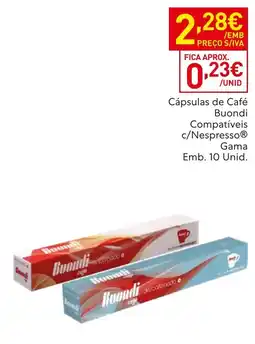 Recheio Cápsulas de Café Buondi promoção