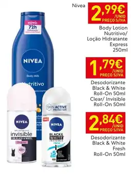 Recheio Nivea body milk nutritivo promoção