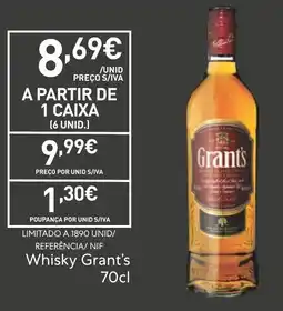 Recheio Whisky Grant's promoção