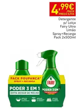 Recheio Fairy detergente p/ loiça ultra limão promoção