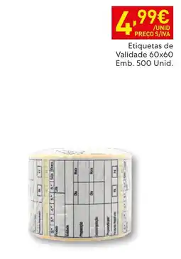 Recheio Etiquetas de Validade promoção