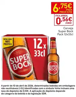 Recheio Cerveja Super Bock promoção