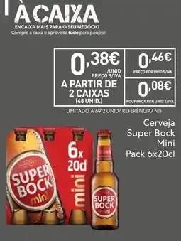 Recheio Cerveja Super Bock Mini promoção