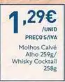 Recheio Calvé - molhos alho promoção