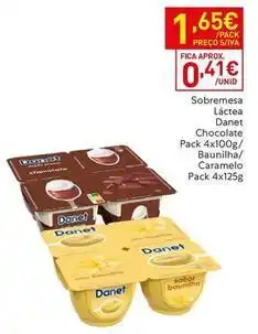 Recheio Danone - sobremesa lactea chocolate promoção