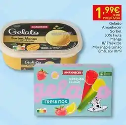 Recheio com - gelado amanhecer 50% fruta manga promoção