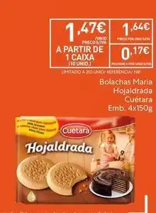 Recheio Cuétara - bolachas maria hojaldrada promoção