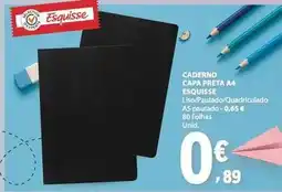 E.Leclerc Caderno capa preta a4 esquisse promoção