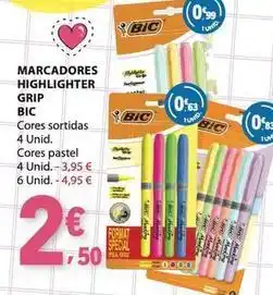E.Leclerc Bic - marcadores highlighter grip promoção