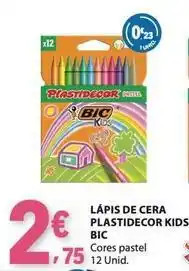 E.Leclerc Bic - lápis de cera plastidecor kids promoção