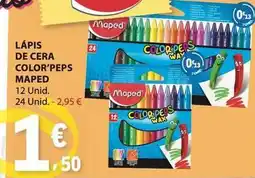 E.Leclerc Maped - lápis de cera color'peps promoção