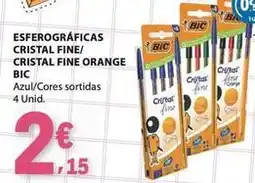 E.Leclerc Bic - esferográficas cristal fine/ cristal fine orange promoção