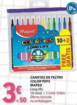 E.Leclerc Maped - canetas de feltro color' peps promoção