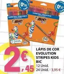 E.Leclerc Bic - lápis de cor evolution stripes kids promoção