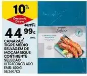 Continente Bom dia Continente - camarão tigre médio selvagem de moçambique selecao ultracongelado promoção