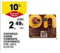 Continente Bom dia Continente - chourico carne promoção
