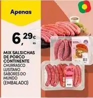 Continente Bom dia Continente - mix salsichas de porco promoção