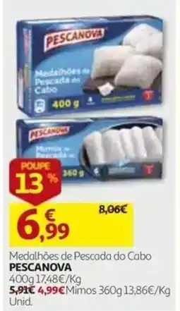 Auchan medalhões de pescada do cabo pescanova promoção