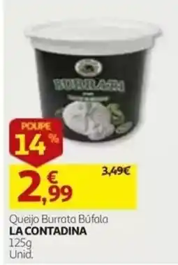 Auchan Queijo Burrata Búfala La Contadina promoção