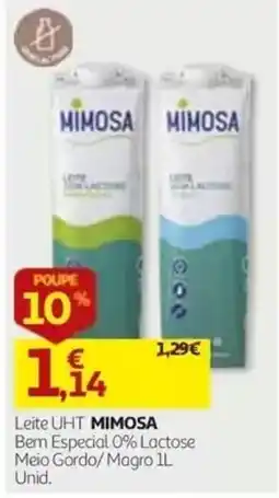 Auchan Leite UHT mimosa promoção
