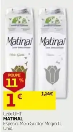 Auchan Leite UHT Matinal promoção
