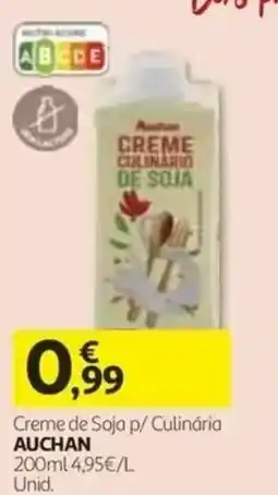 Auchan Creme de Soja p/ Culinária Auchan promoção