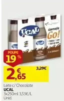 Auchan Leite c/ Chocolate UCAL promoção