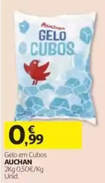Auchan Gelo em cubos auchan promoção