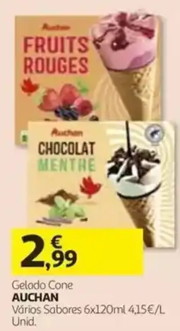 Auchan Gelado Cone Auchan promoção