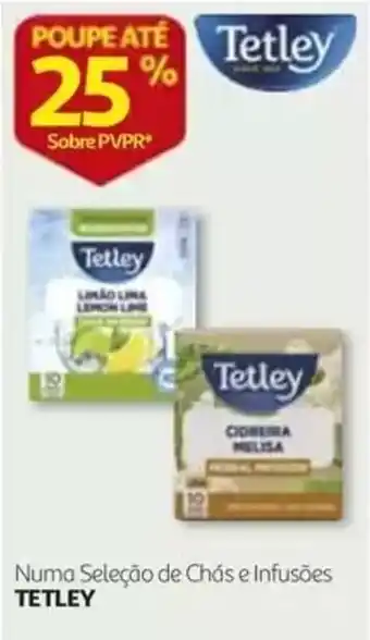 Auchan Tetley numa seleção de chás e infusões promoção