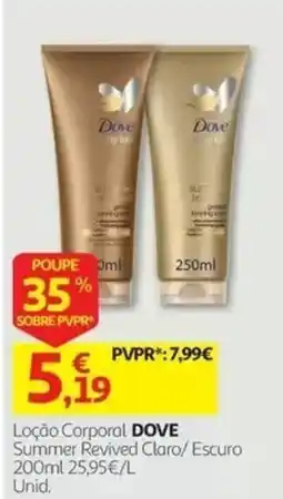 Auchan Loção Corporal Dove Summer Revived Claro/ Escuro promoção