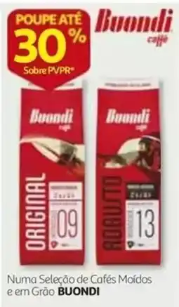 Auchan Cafés Moídos e em Grão Buondi promoção