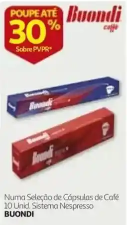 Auchan Numa Seleção de Cápsulas de Café 10 Unid. Sistema Nespresso Buondi promoção
