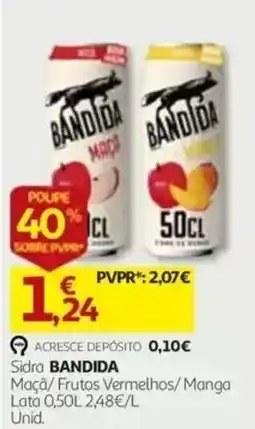 Auchan Sidra BANDIDA Maçã/ Frutos Vermelhos/ Manga promoção