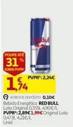 Auchan Bebida Energética Red Bull promoção