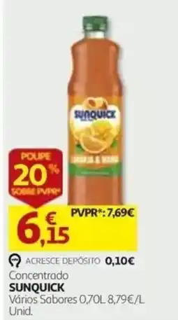 Auchan Concentrado sunquick promoção