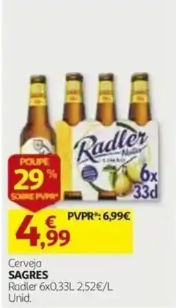 Auchan Cerveja Sagres Radler promoção