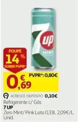 Auchan 7 up zero mint promoção