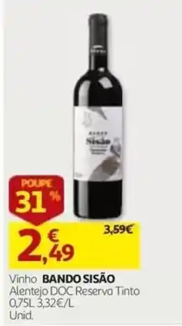 Auchan Vinho Bando Sisão promoção
