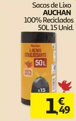 Auchan Sacos de lixo auchan promoção