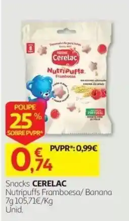 Auchan Snacks Cerelac Nutripuffs Framboesa/Banana promoção