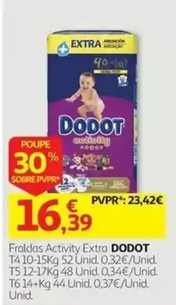 Auchan Fraldas Activity Extra Dodot promoção
