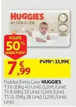 Auchan Fraldas extra care huggies promoção