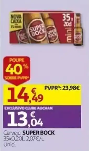 Auchan Cerveja super bock promoção