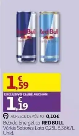 Auchan Bebida Energética Red Bull promoção
