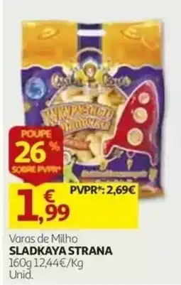 Auchan Varas de Milho Sladkaya Strana promoção