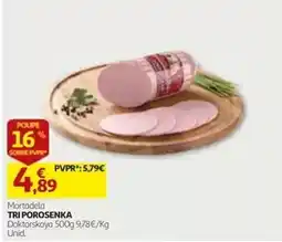 Auchan Mortadela tri porosenka promoção